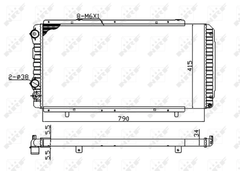 Купити 52062A NRF Радіатор двигуна