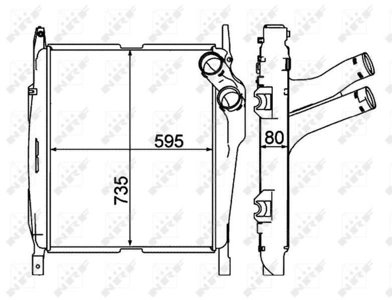 Радіатор інтеркулера Mercedes A9405010701