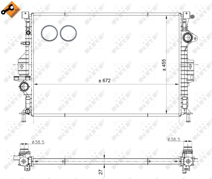 Купити 53811 NRF Радіатор двигуна