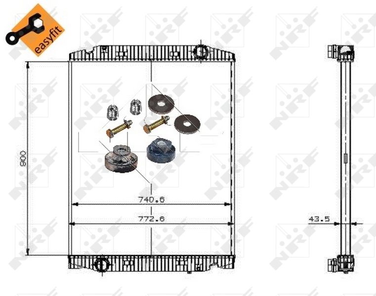 Радіатор охолодження NRF 509568