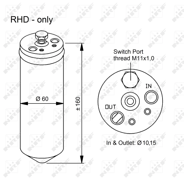 Ресивер-осушувач кондиціонера NRF 33320