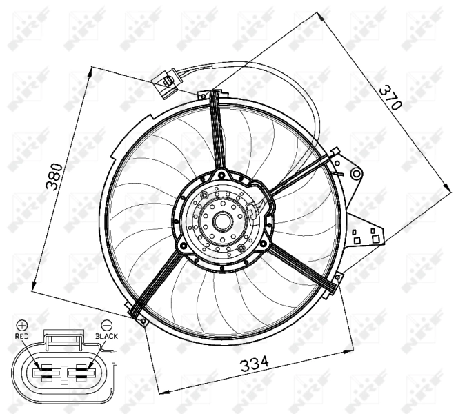 Вентилятор радіатора NRF 47474 ціна, від 98.19 USD
