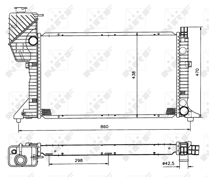 Купити 50558 NRF Радіатор двигуна