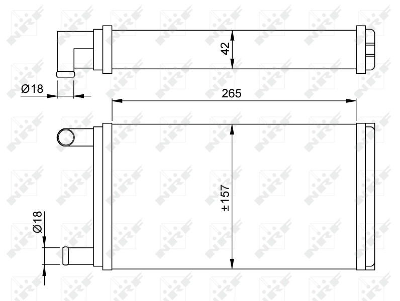 Радіатор обігрівача NRF 53555