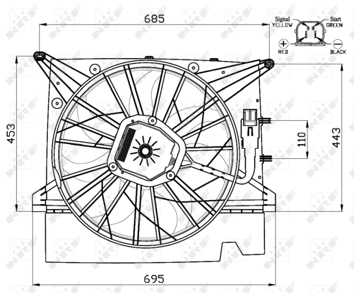 Вентилятор радіатора NRF 47462 ціна, від 146.01 USD