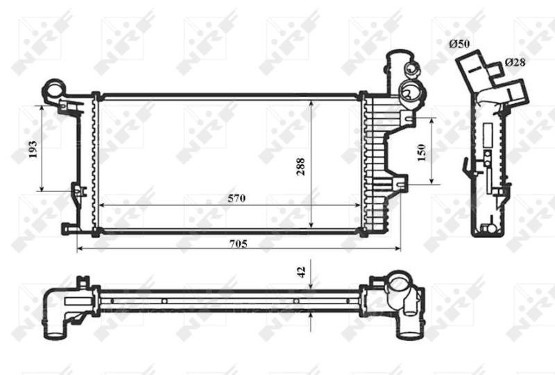 A9735000903 Mercedes Радіатор охолодження двигуна, додатковий