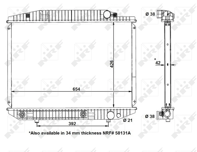 Радіатор охолодження NRF 58131