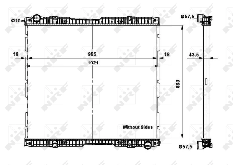 Радіатор основний NRF 509739 ціна, від 328.64 USD