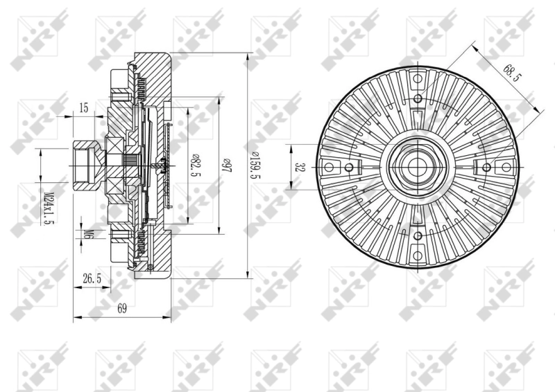 Муфта вентилятора охолодження Polcar SV6040