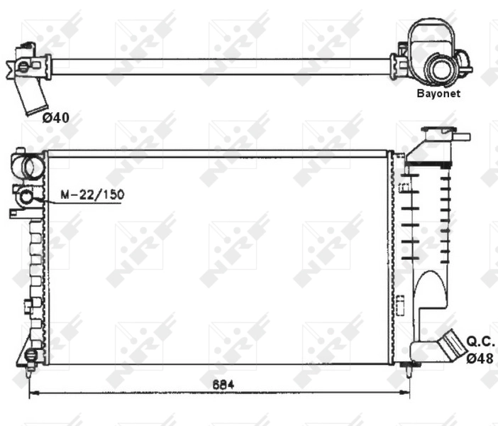 Купити 58183 NRF Радіатор двигуна