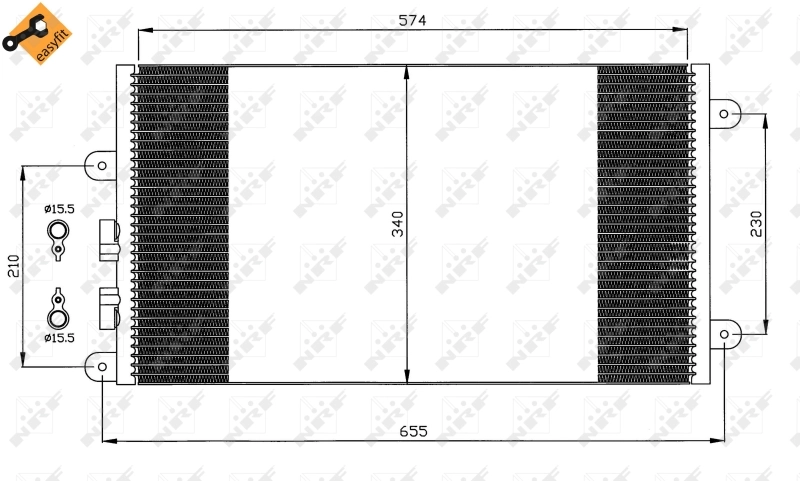 Радіатор охолодження кондиціонера NRF 35532
