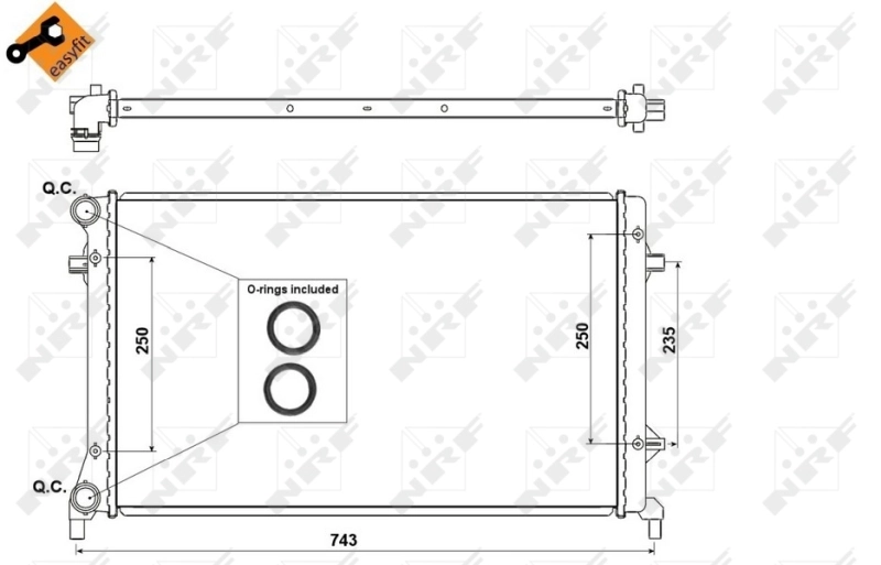 Радіатор охолодження NRF 53404