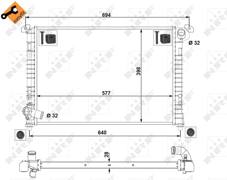 7570821 BMW Радіатор охолодження двигуна
