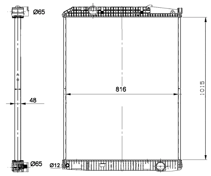 A0025012201 Mercedes Радіатор охолодження двигуна