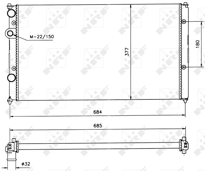 Купити 58093 NRF Радіатор двигуна