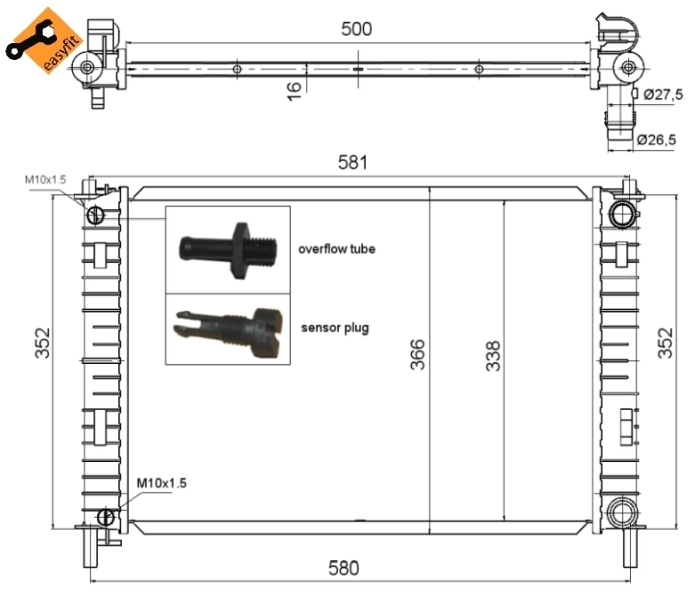 Радіатор охолодження NRF 58276