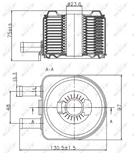 Радіатор масляний (холодильник), під фільтром GP GP1103H4 ціна, від 22.57 USD