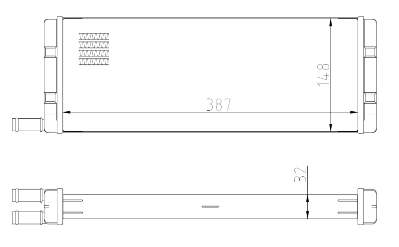 Радіатор пічки 54408 NRF
