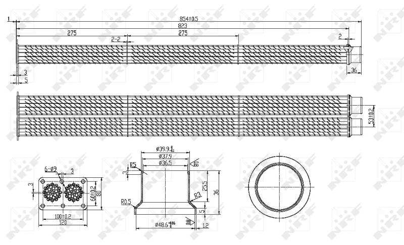 Радіатор системи рециркуляції ОГ NRF NRF48101
