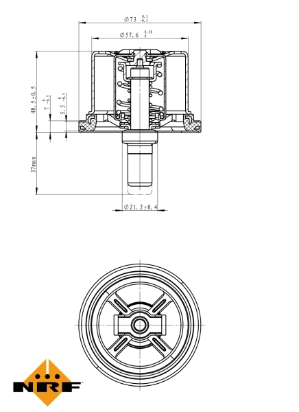 Купити 7403839110 Renault (RVI) Термостат в корпусі