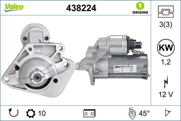Купити 438224 VALEO Стартер