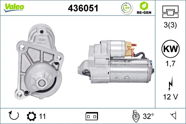 Купити 436051 VALEO Стартер