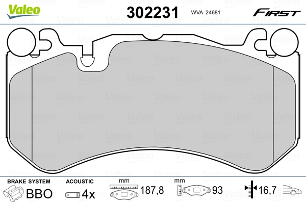 4G0698151AE VAG Передні гальмівні колодки