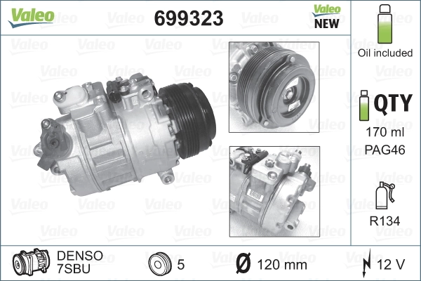 699323 VALEO Компресор холодоагенту