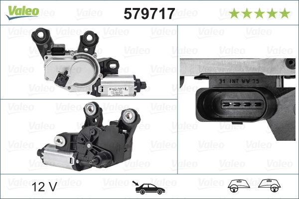 Купити 579717 VALEO Двигун склоочисника заднього скла