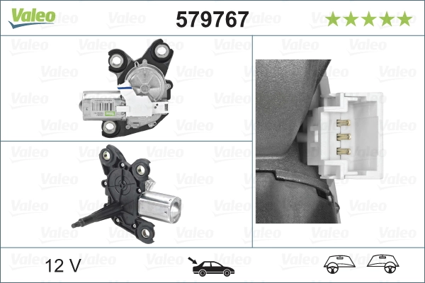 Купити 579767 VALEO Двигун склоочисника заднього скла