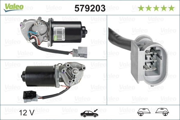 Мотор склоочисника скла (трапеції) VALEO 579203