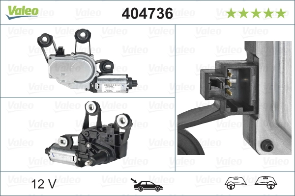 Купити 404736 VALEO Двигун склоочисника заднього скла