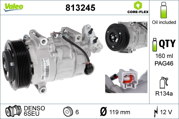 Купити 813245 VALEO Компресор кліматичної установки