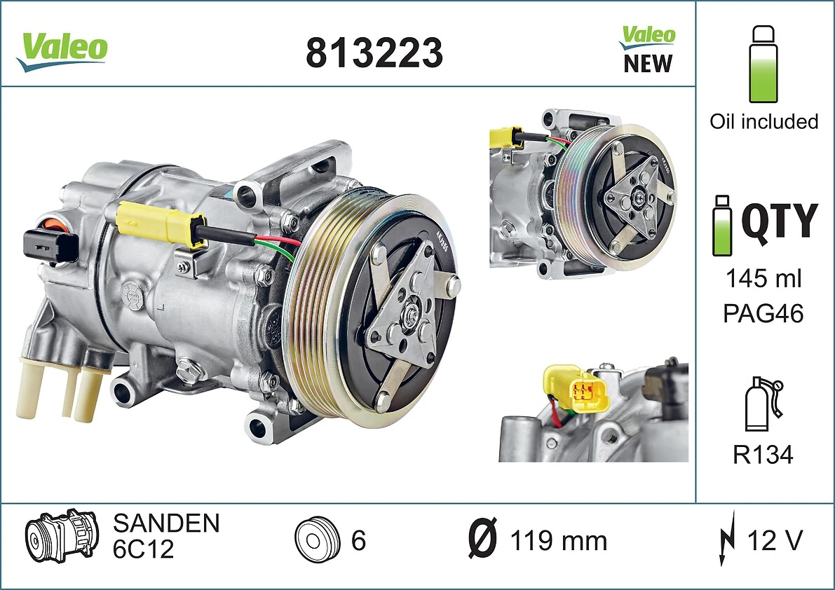 813223 VALEO Компресор холодоагенту