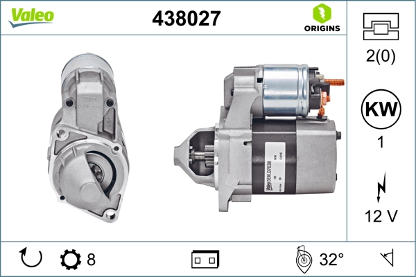Купити 438027 VALEO Стартер