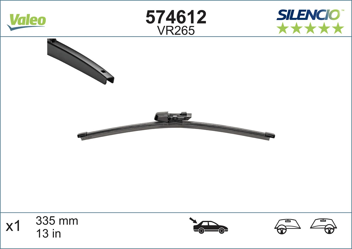 Щітка склоочисника заднього скла VALEO 574612 ціна, від 8.89 USD