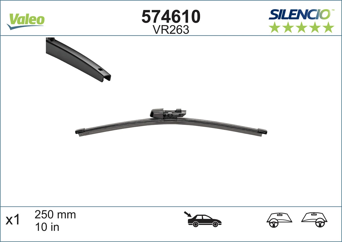 Щітка склоочисника заднього скла VALEO 574610 ціна, від 6.78 USD