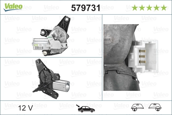 Купити 579731 VALEO Двигун склоочисника заднього скла