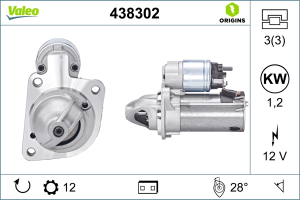 Купити 438302 VALEO Стартер