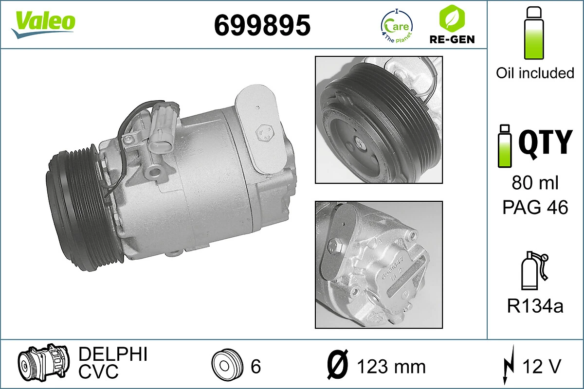 93176877 Peugeot/Citroen Компресор холодоагенту