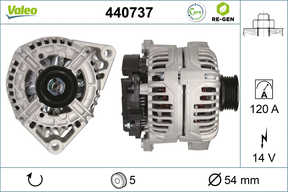 Генератор VALEO 440834 ціна, від 116.43 USD