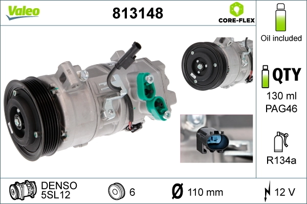 Купити 813148 VALEO Компресор кліматичної установки