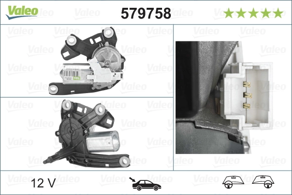 Купити 579758 VALEO Двигун склоочисника заднього скла