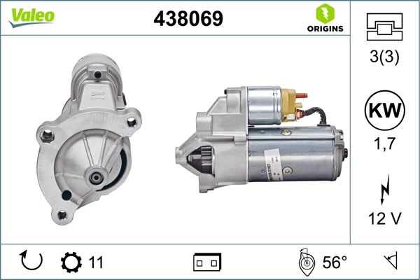 Купити 438069 VALEO Стартер