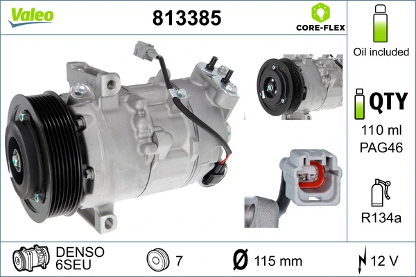Купити 813385 VALEO Компресор кліматичної установки