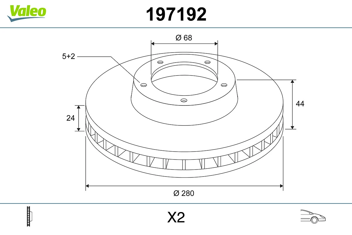 Купити 197192 VALEO Ротор гальмівний