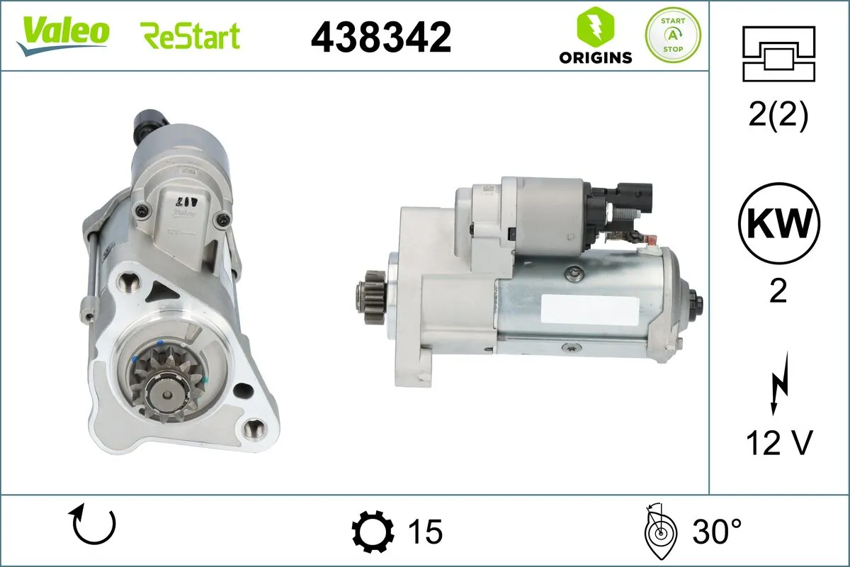 Стартер автомобільний VALEO RSW22R15