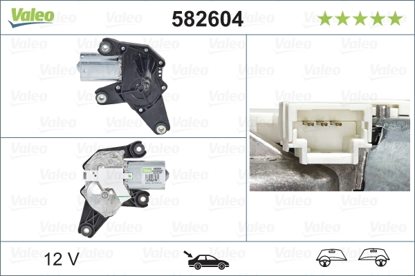 Моторчик заднього склоочисника 582604 VALEO