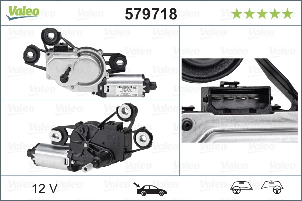 Купити 579718 VALEO Двигун склоочисника заднього скла