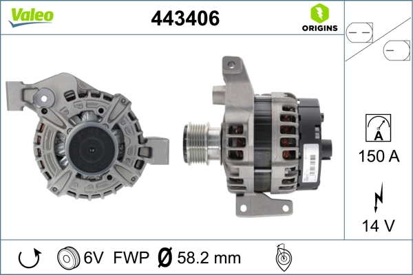 Купити 443406 VALEO Генератор